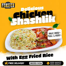 Feaster Chicken Shashlik With Egg Fried Rice